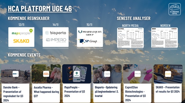 Dagens aktienyheder 14/11: ExpreS2ion Biotech, Impero, SKAKO, MapsPeople og Ascelia Pharma