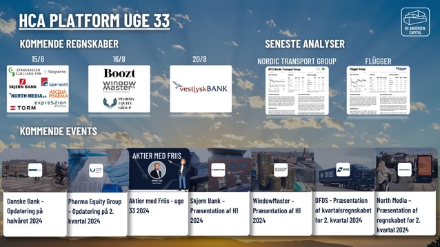 Dagens aktienyheder 16/08: Boozt, North Media, Pharma Equity Group, BioPorto og WindowMaster