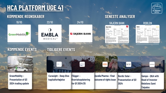 Dagens aktienyheder 8/10/24: Embla Medical og GomSpace