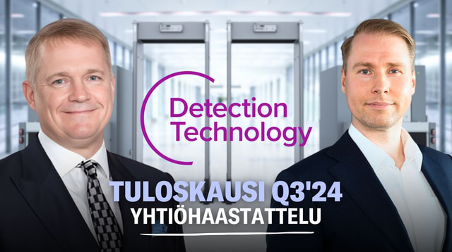 Detection Technology Q3’24: Ilahduttava tulosparannus