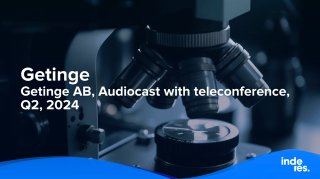 Getinge AB, Audiocast with teleconference, Q2'24