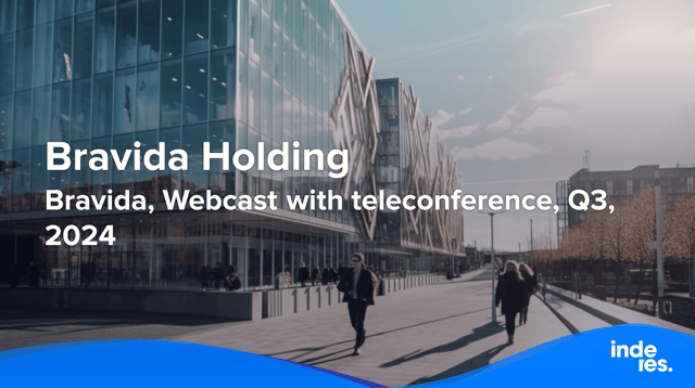 Bravida, Webcast with teleconference, Q3'24