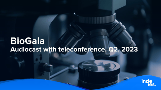BioGaia, Audiocast with teleconference, Q2, 2023