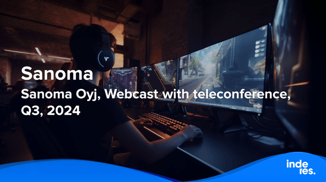 Sanoma Oyj, Webcast with teleconference, Q3'24