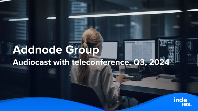 Addnode Group, Audiocast with teleconference, Q3'24