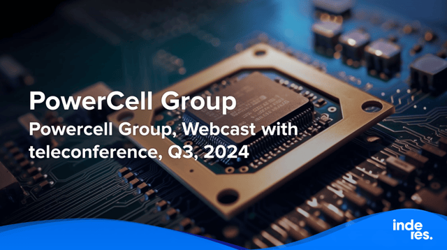 Powercell Group, Webcast with teleconference, Q3'24