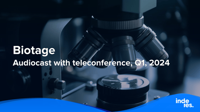 Biotage, Audiocast with teleconference, Q1'24