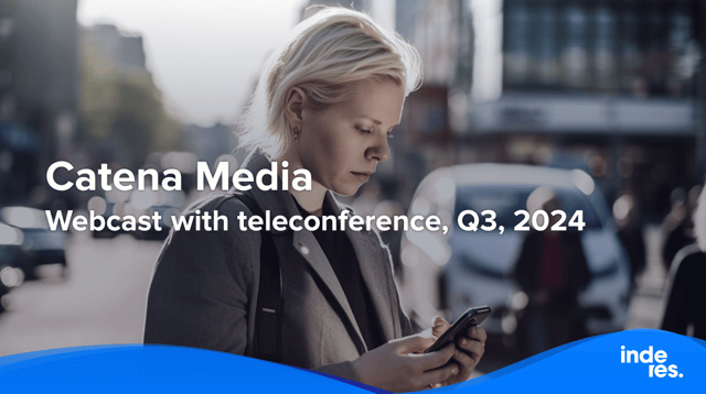 Catena Media, Webcast with teleconference, Q3'24