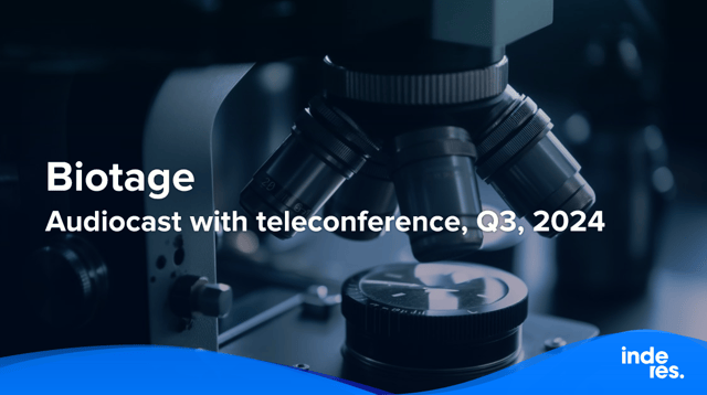 Biotage, Audiocast with teleconference, Q3'24