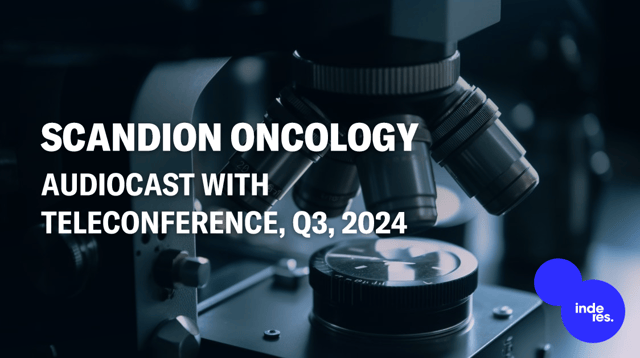 Scandion Oncology, Audiocast with teleconference, Q3'24