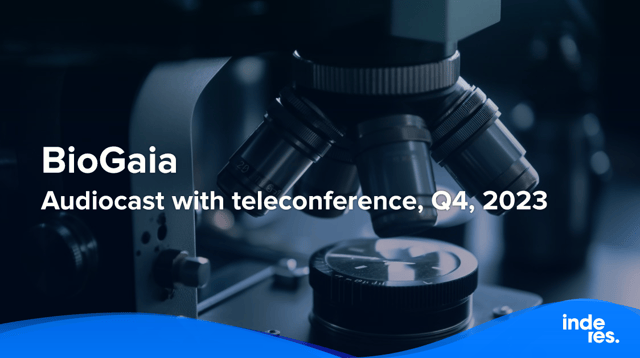 BioGaia, Audiocast with teleconference, Q4'23