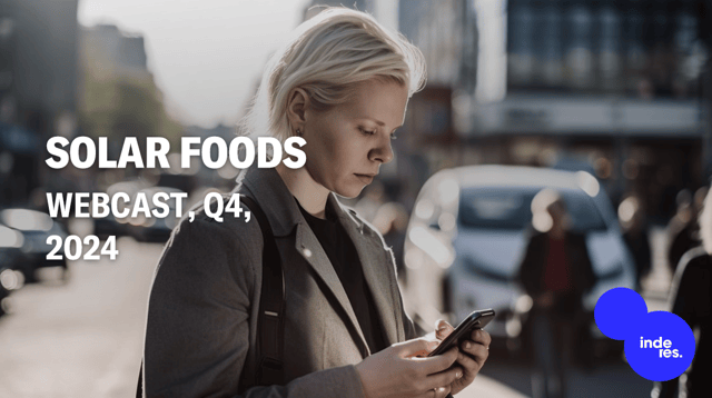 Solar Foods, Webcast, Q4'24