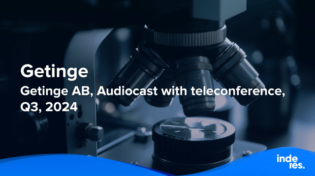 Getinge AB, Audiocast with teleconference, Q3'24