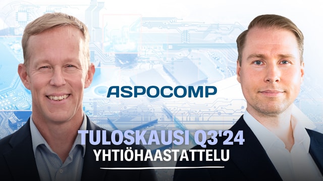 Aspocomp Q3'24: Tilauskanta kasvussa