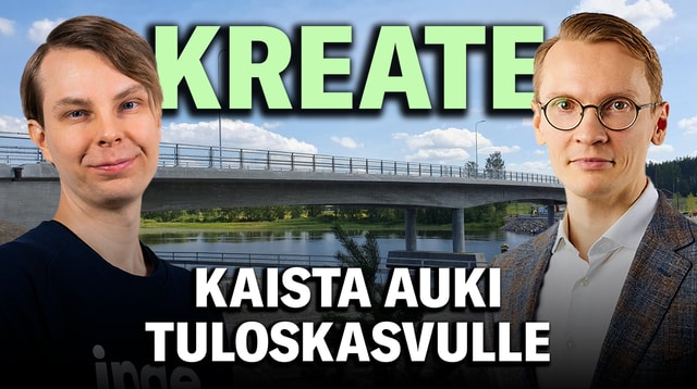 Kreate: Kaista auki tuloskasvulle