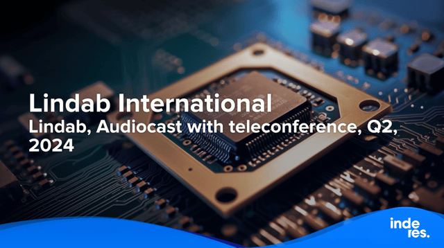 Lindab, Audiocast with teleconference, Q2'24