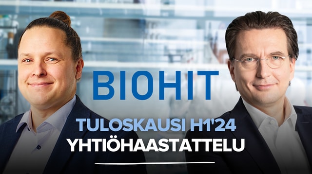 Biohit H1'24: Kasvu kiihtyy loppuvuonna