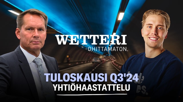 Wetteri Q3'24: Uusien autojen myynti historiallisen vaimeaa