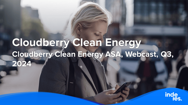 Cloudberry Clean Energy ASA, Webcast, Q3'24