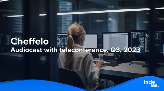 Cheffelo, Audiocast with teleconference, Q3, 2023