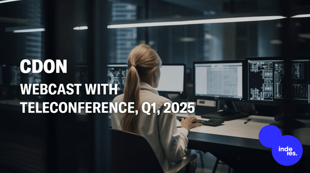 CDON, Webcast with teleconference, Q1'25