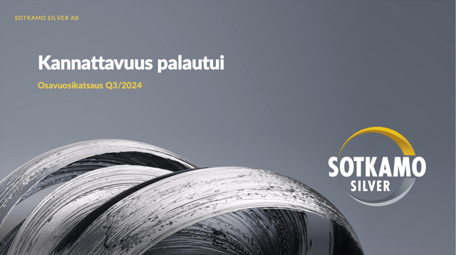 Sotkamo Silver, Webcast, Q3'24