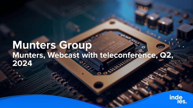 Munters, Webcast with teleconference, Q2'24
