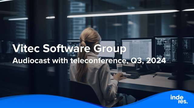 Vitec Software Group, Audiocast with teleconference, Q3'24